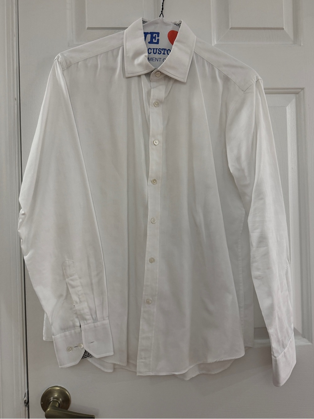Bugatchi White Men's Dress Shirt - Button Front